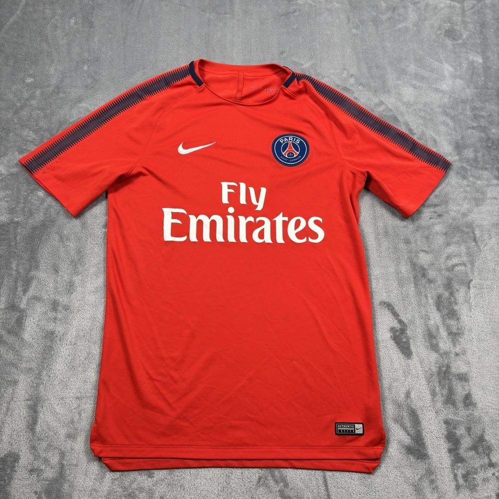 Nike PSG Paris Saint-Germain 2017/18 Training Jersey Red Dri-Fit Size Medium